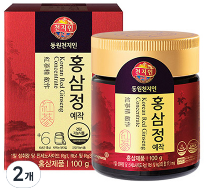 천지인 홍삼정 예작, 100g, 2개