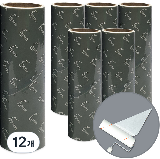 홈앤미 초강력 사선컷팅 테이프크리너 리필, 12개
