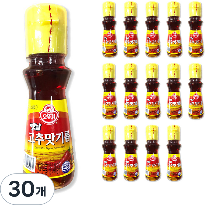 오뚜기옛날 고추맛 기름, 80ml, 30개