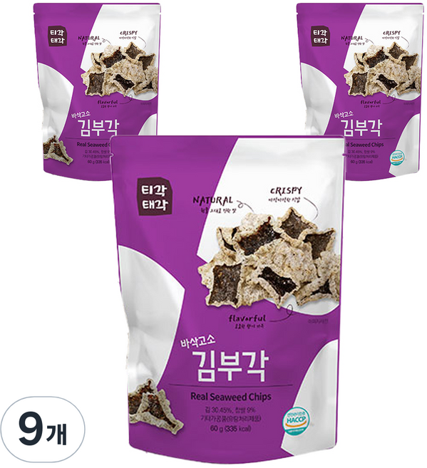 티각태각 속초 바삭고소 김부각, 60g, 9개