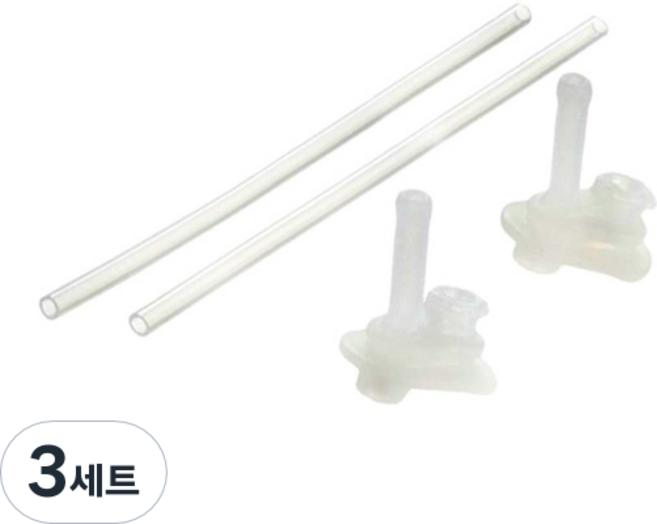 릿첼 AQ 빨대컵 450ml 교체용 빨대 4p + 패킹 4p 세트 S-7, 투명, 3세트
