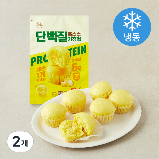 에스피씨삼립 빚은 단백질 옥수수 기정떡, 50g, 2개, 6개입