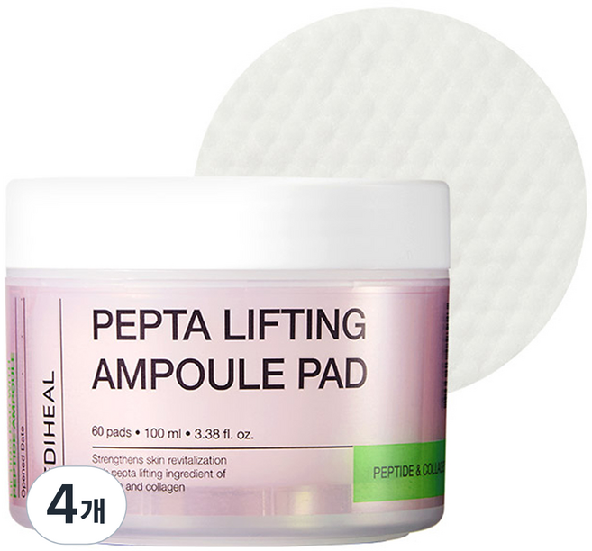메디힐 펩타 리프팅 앰플 패드 100ml, 60개입, 4개