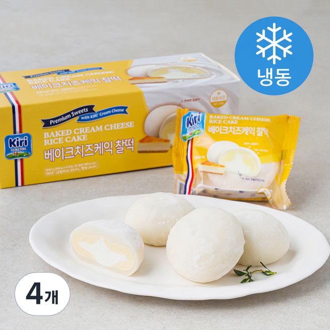 끼리 베이크 치즈케익 찰떡 (냉동), 60g, 6개입, 4개