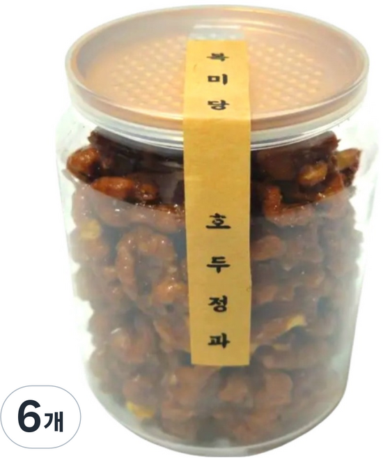 복미당 프리미엄 수제 호두정과 캔포장, 100g, 6개