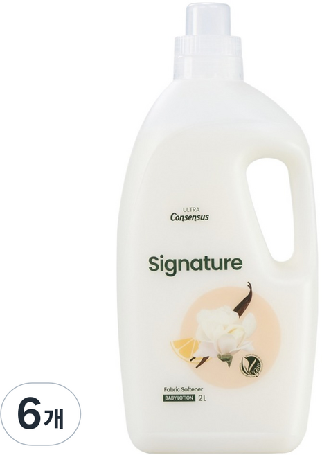 컨센서스 울트라 시그니처 농축형 섬유유연제 베이비로션향, 2L, 6개