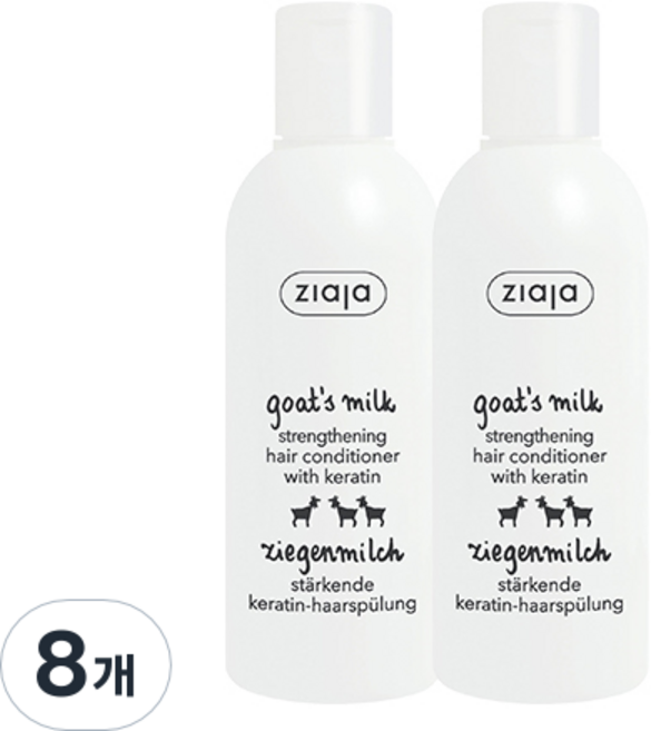 지아자 산양유 헤어 컨디셔너, 200ml, 8개