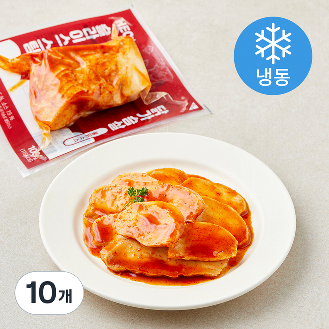허닭 슬라이스 스팀 닭가슴살 불닭소스 (냉동), 100g, 10개, 1개입