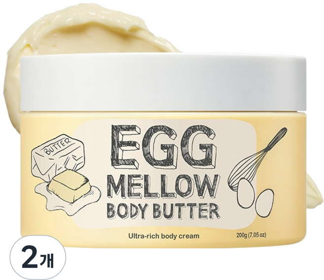 투쿨포스쿨 에그멜로우 바디버터, 200g, 2개