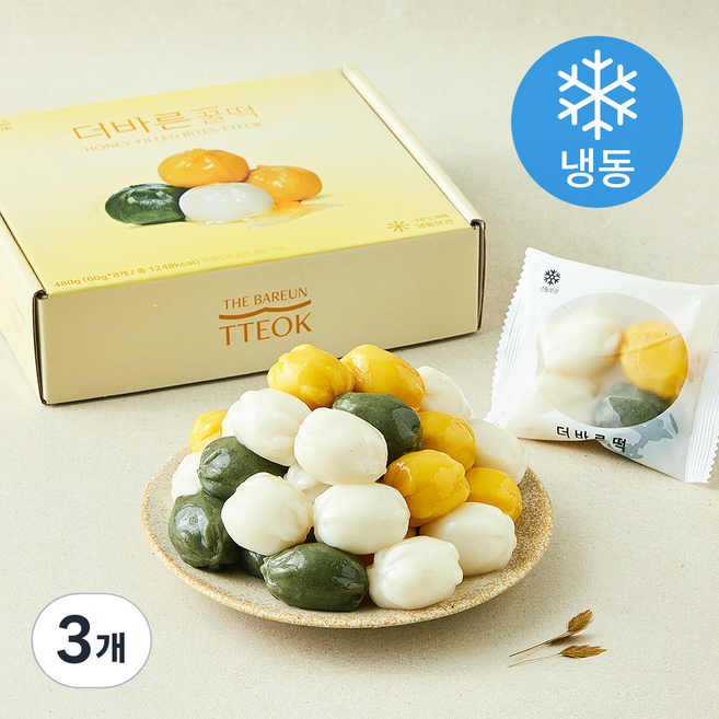 더바른 삼색꿀떡 (냉동), 60g, 3개, 8개입