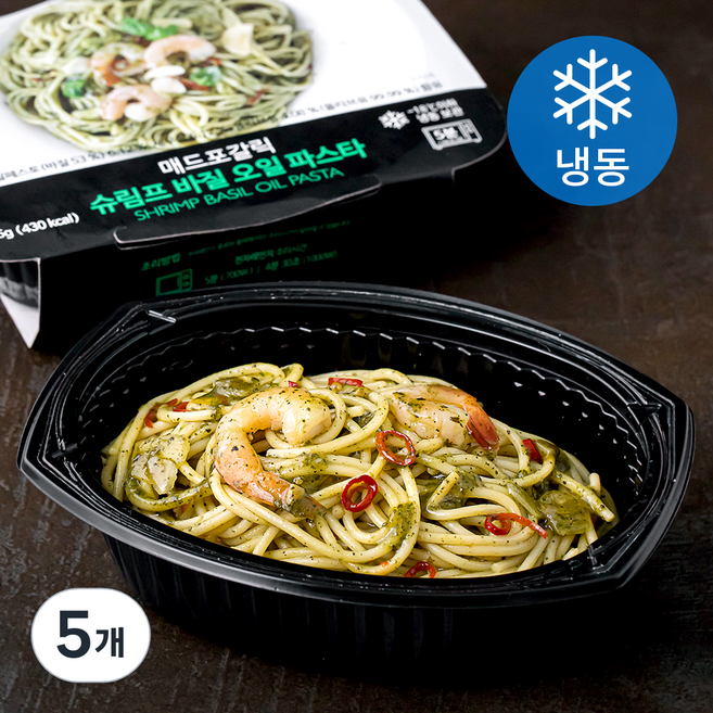 매드포갈릭 슈림프 바질 오일 파스타 (냉동), 245g, 5개