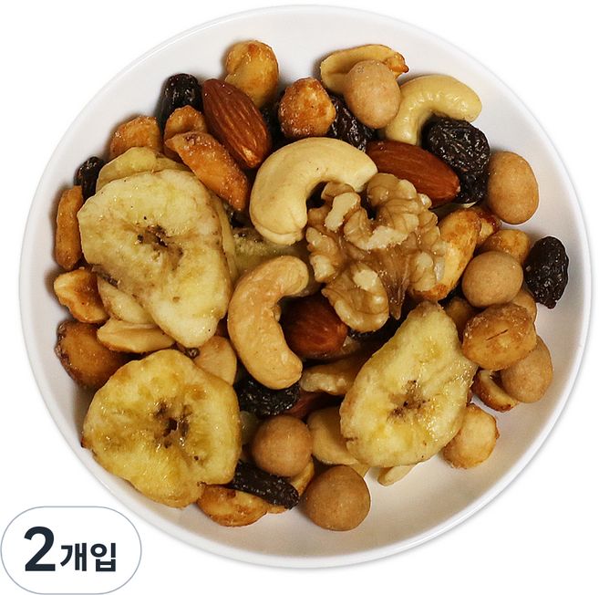 웰넛 자연두레 너츠하임 믹스넛 블루 지퍼백, 500g, 2개