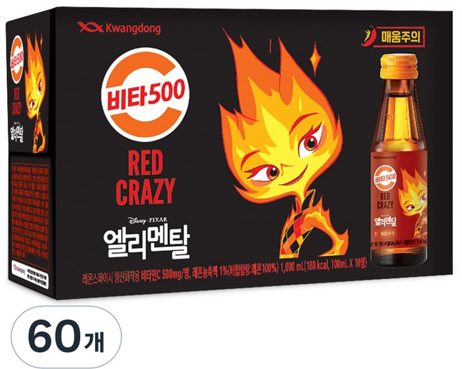 비타500 레드 크레이지, 100ml, 60개