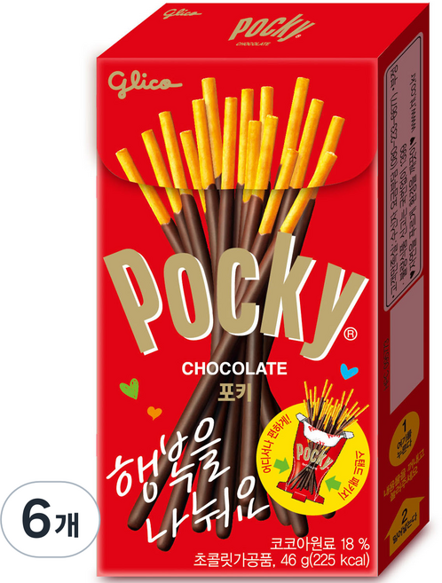 포키 오리지날 막대과자, 46g, 6개
