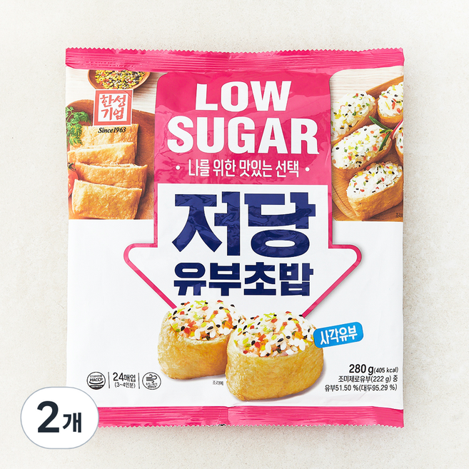 한성기업 저당 유부초밥, 280g, 2개