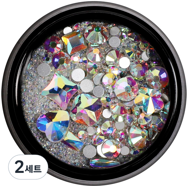 메이브라운 도형믹스 네일스톤파츠 M03144, 오펄, 2세트