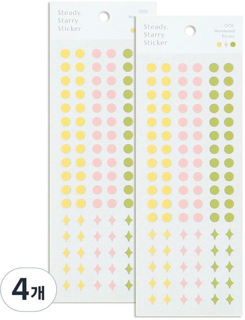 페이퍼리안 스테디 스태리 스티커 3p, 위크앤드 피크닉, 4개