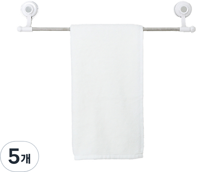 글라스터 무타공 수건걸이 + 보조패드 2p, 화이트, 5개