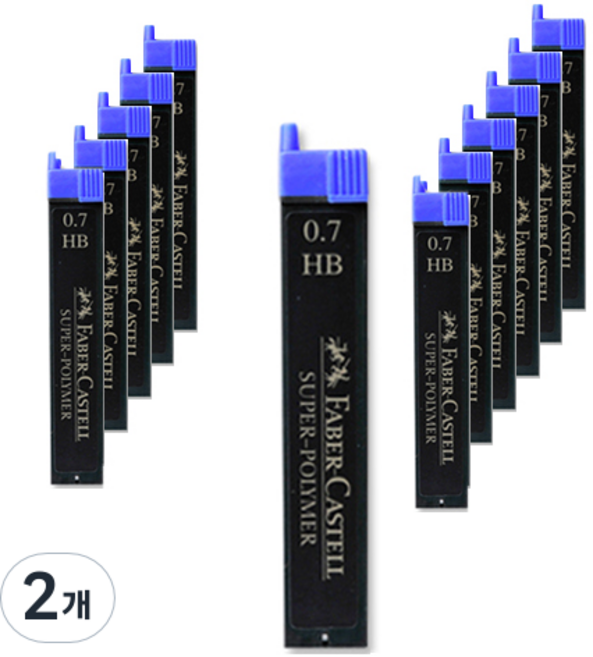 FABER-CASTELL 輝柏 Super-Polymer 自動鉛筆芯 HB 120700, 0.7mm, 24個