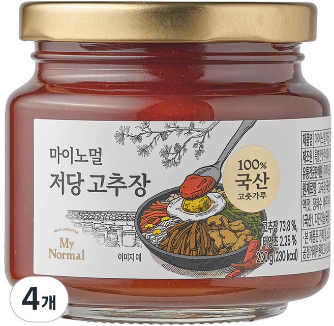My Normal 低糖辣椒醬, 230g, 4個