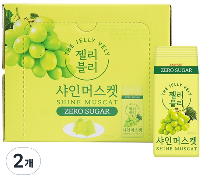 젤리블리 제로슈가 샤인머스켓 20개입, 1.2kg, 2개