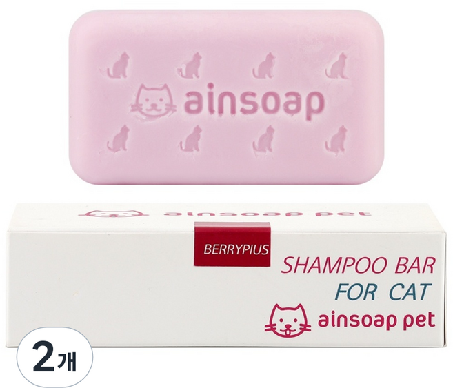 아인솝 고양이 샴푸비누 베리플러스, 90g, 1개입, 2개
