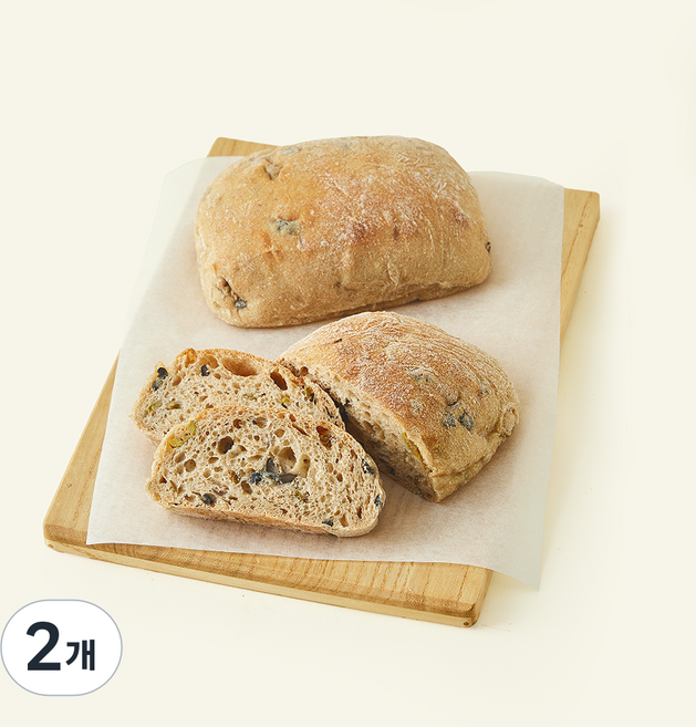 바른식방 그린올리브 치아바타, 210g, 2개, 2개입