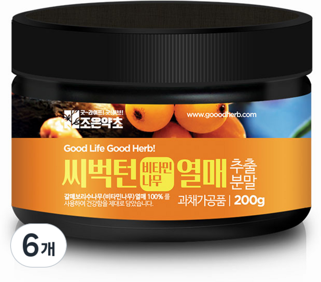 조은약초 비타민나무열매 가루, 200g, 6개