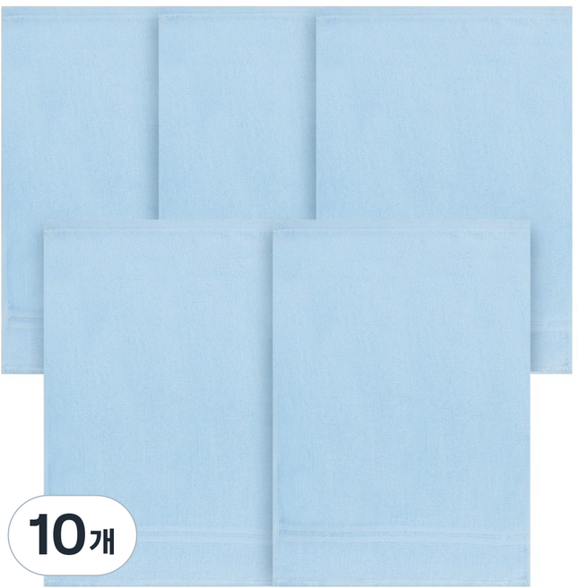 송월타월 심플 컬러 핸드타올 40g 30수 면사 28 x 40 cm, 하늘, 10개