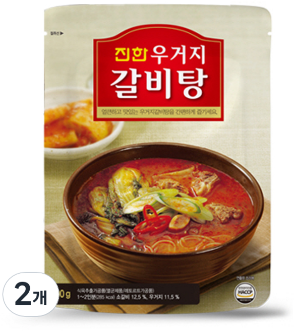 진한식품 우거지 갈비탕, 600g, 2개