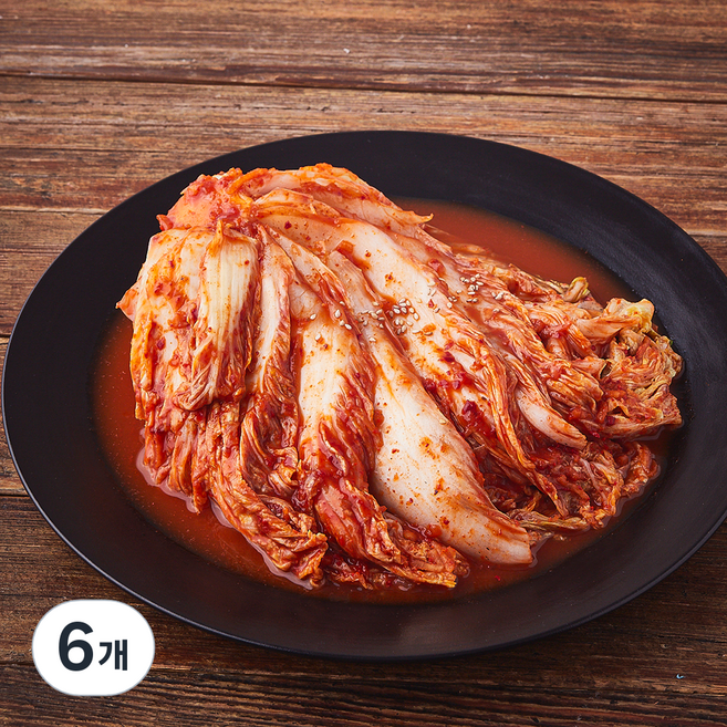 모산김치 갓담근 매운 실비 포기김치, 1kg, 6개