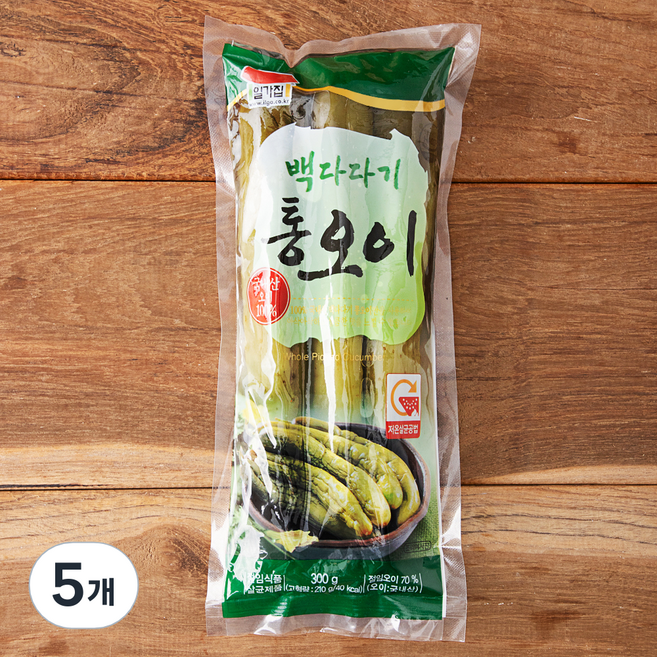 일가집 통오이, 300g, 5개