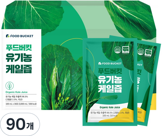 푸드버킷 유기농 케일즙, 100ml, 90개