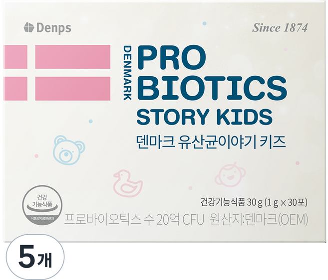 덴프스 덴마크 유산균이야기 키즈 30p, 30g, 5개