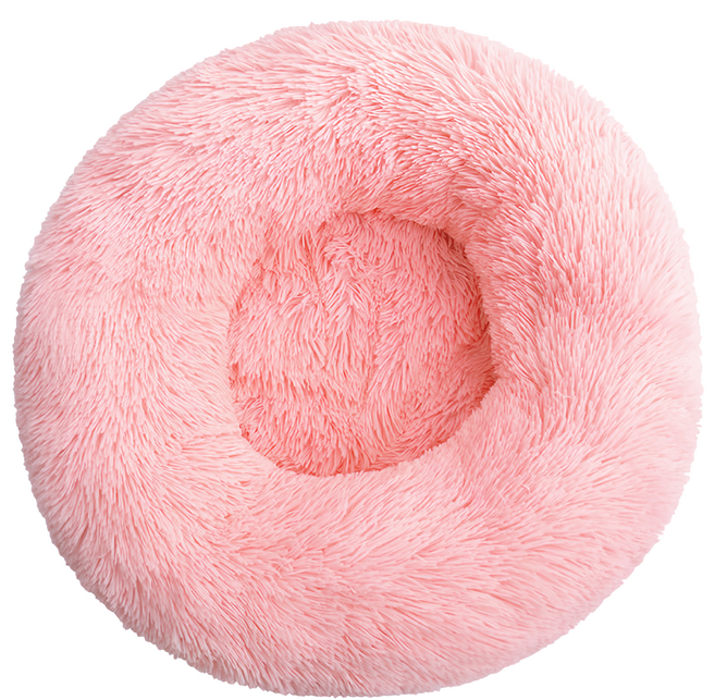 咕沛日常 四季通用深度睡眠長絨毛寵物窩, 粉色, 1個