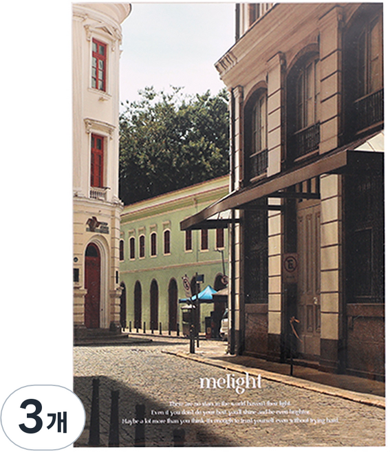 워너디스 미라이트 모눈 무지 노트, 08 온 앤 오프, 3개