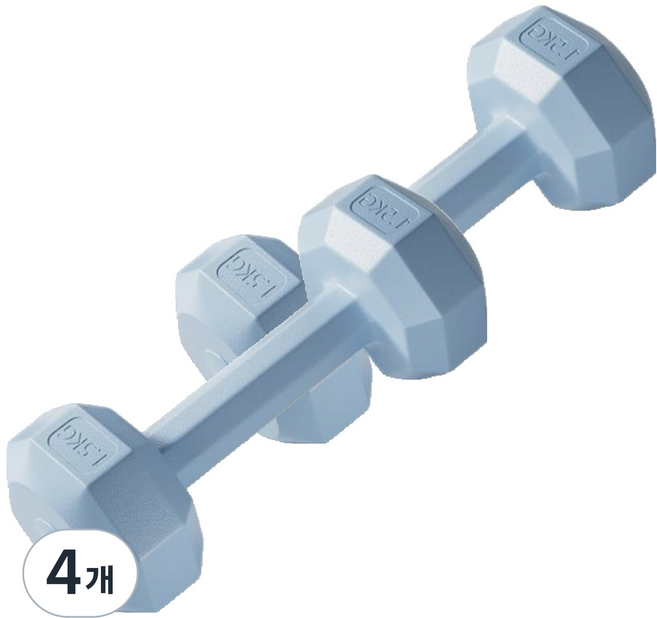 코레시스 예쁜 파스텔톤 홈트용 아령 블루, 4개, 1.5kg