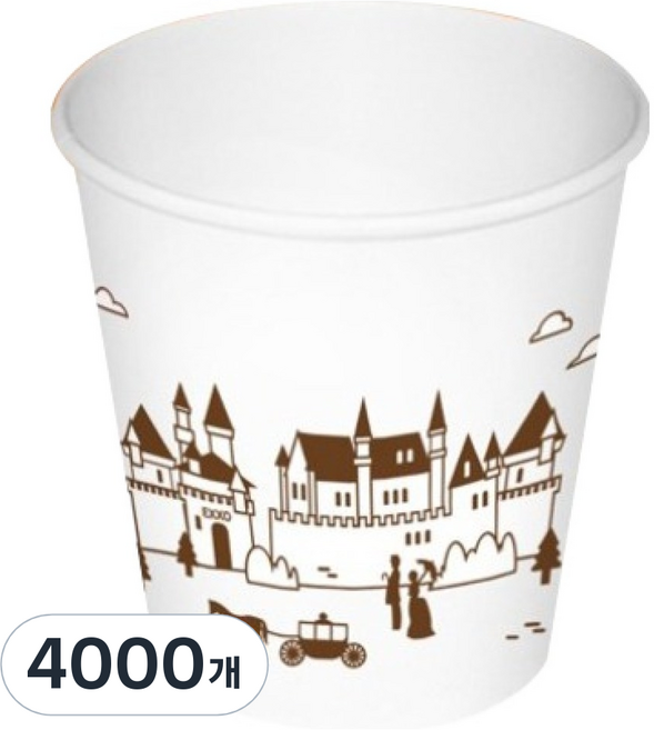 엑소 세븐데이즈 펄프 종이컵 180ml, 2000개, 2개