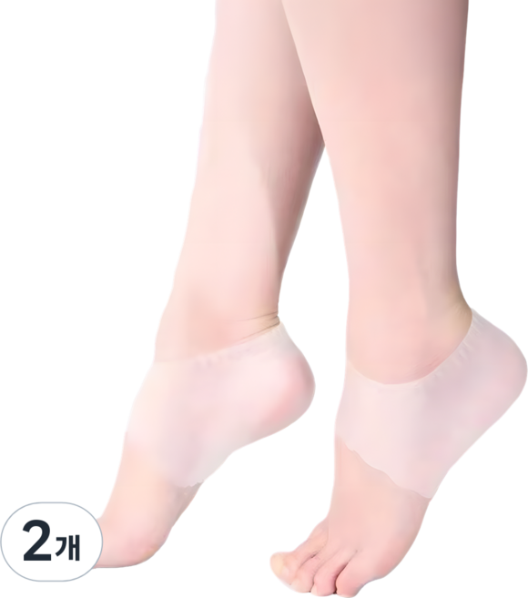 몽리코 편안한 발 뒤꿈치 실리콘 풋패드 화이트 0.6mm, 100g, 2개, 2개입