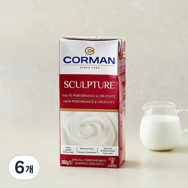 콜만 휘핑크림 스컬프쳐, 6개, 1L - 쿠팡