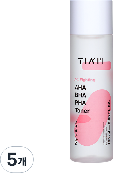 티암 아크파이팅 아하 바하 파하 토너, 180ml, 5개