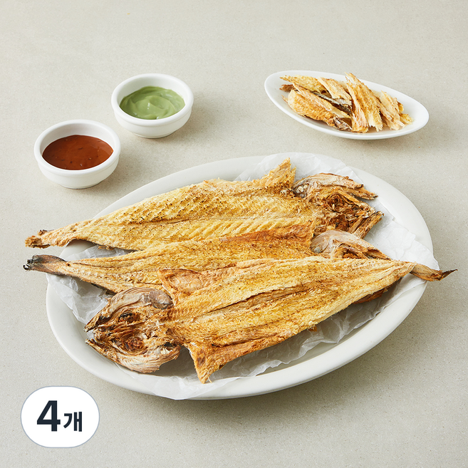 해맑은푸드 직화로 구운 빠삭 먹태포 4미, 4개, 200g