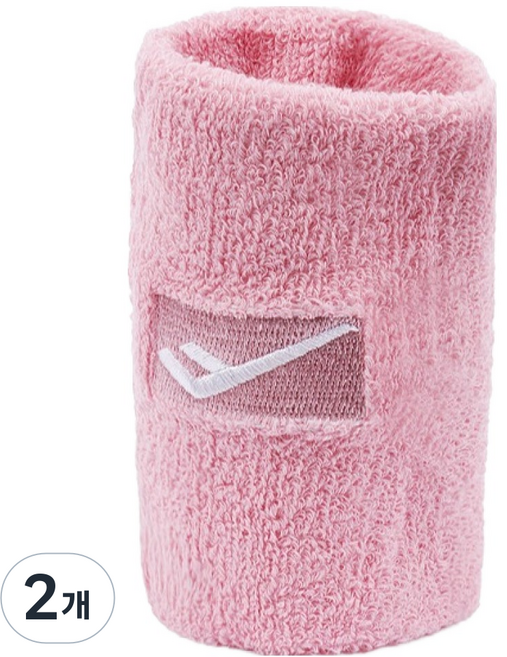 프로스펙스 테리 롱 손목 밴드, 핑크, 2개