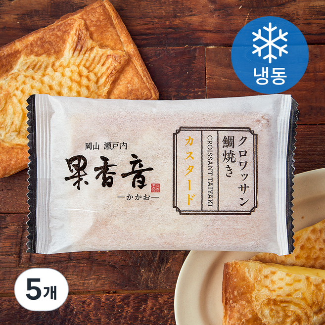 크로와상 다이야끼 카스타드향 붕어빵 (냉동), 80g, 5개, 1개입