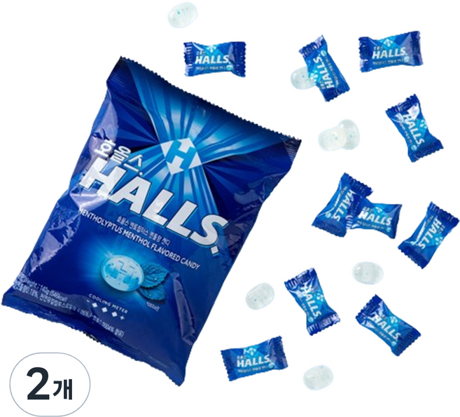 호올스 쉐어백 멘토립터스 멘톨향 캔디, 140g, 2개