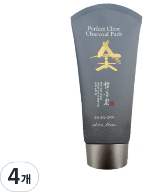 스킨후리 퍼펙트 클리어 숯팩, 120g, 4개