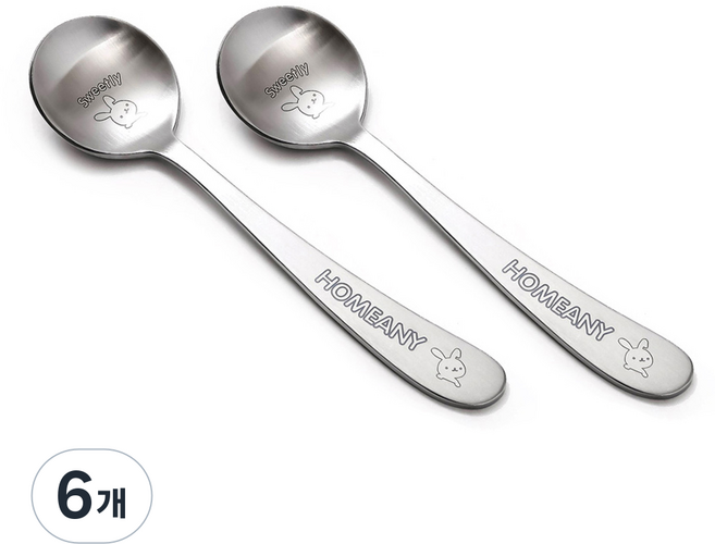 홈애니 화채 스푼, 토끼, 2종, 6개