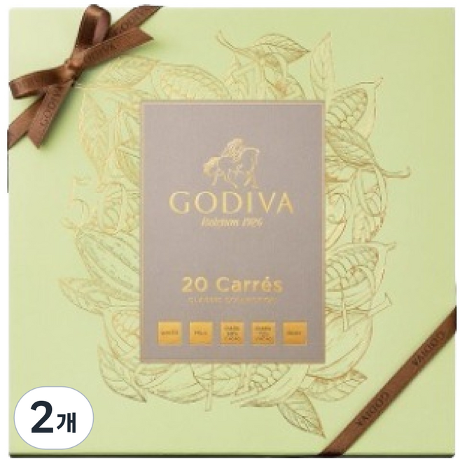 GODIVA Carré 綜合巧克力 20入, 100g, 2個