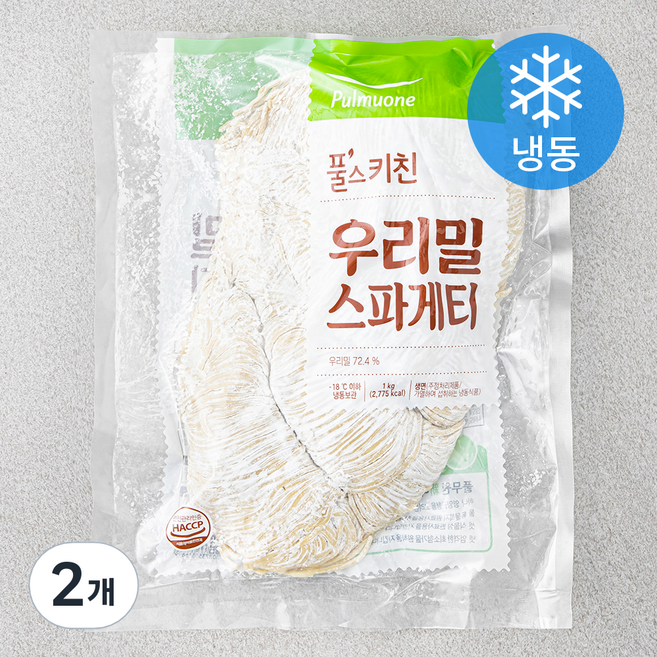 풀스키친 우리밀 스파게티 5입 (냉동), 1kg, 2개