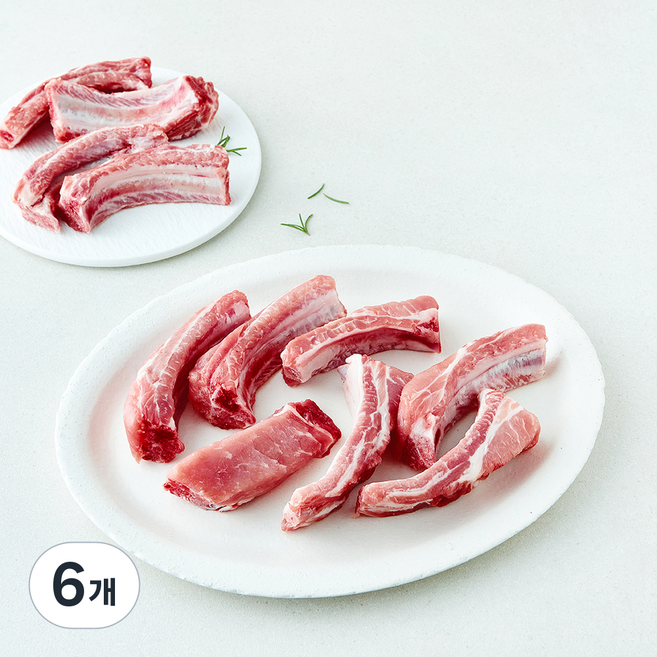 무항생제 인증 한돈 등갈비 (냉장), 6개, 1kg